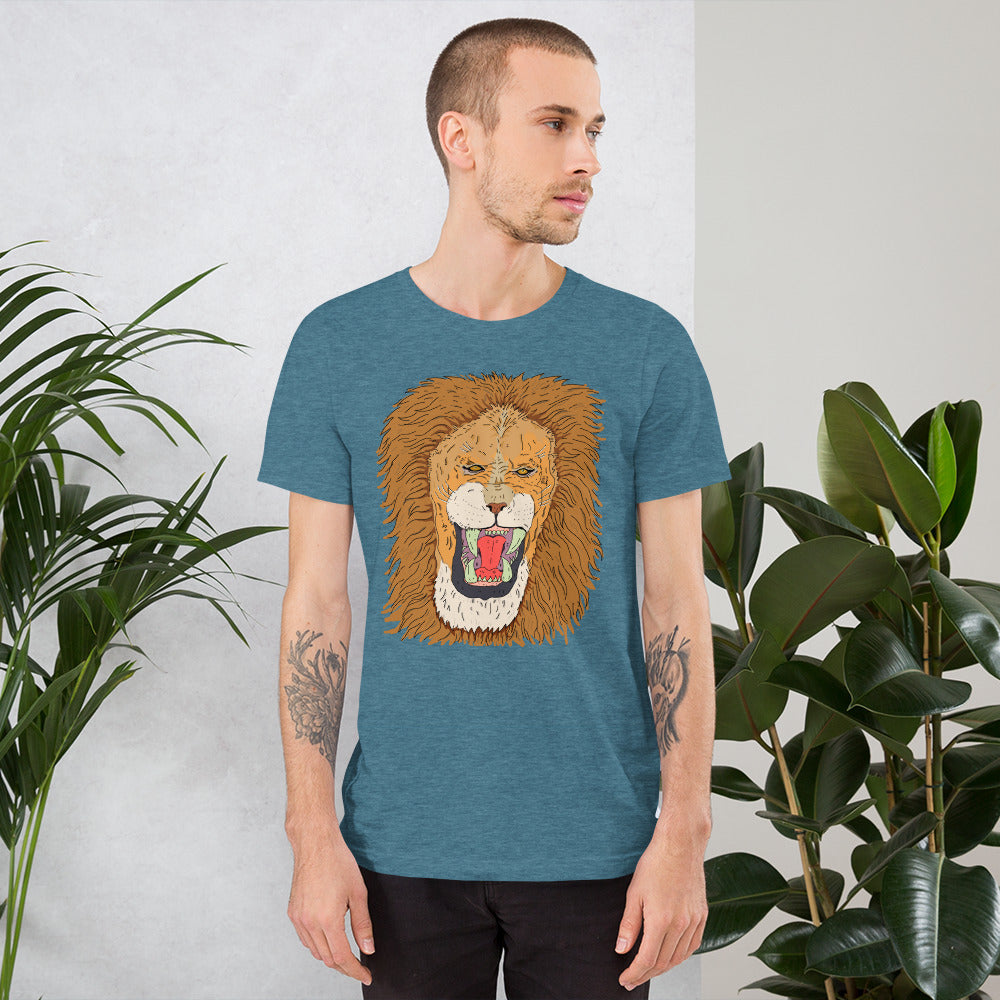 Short-Sleeve Unisex T-Shirt leon the king - ragnacold Heather Deep Teal / S