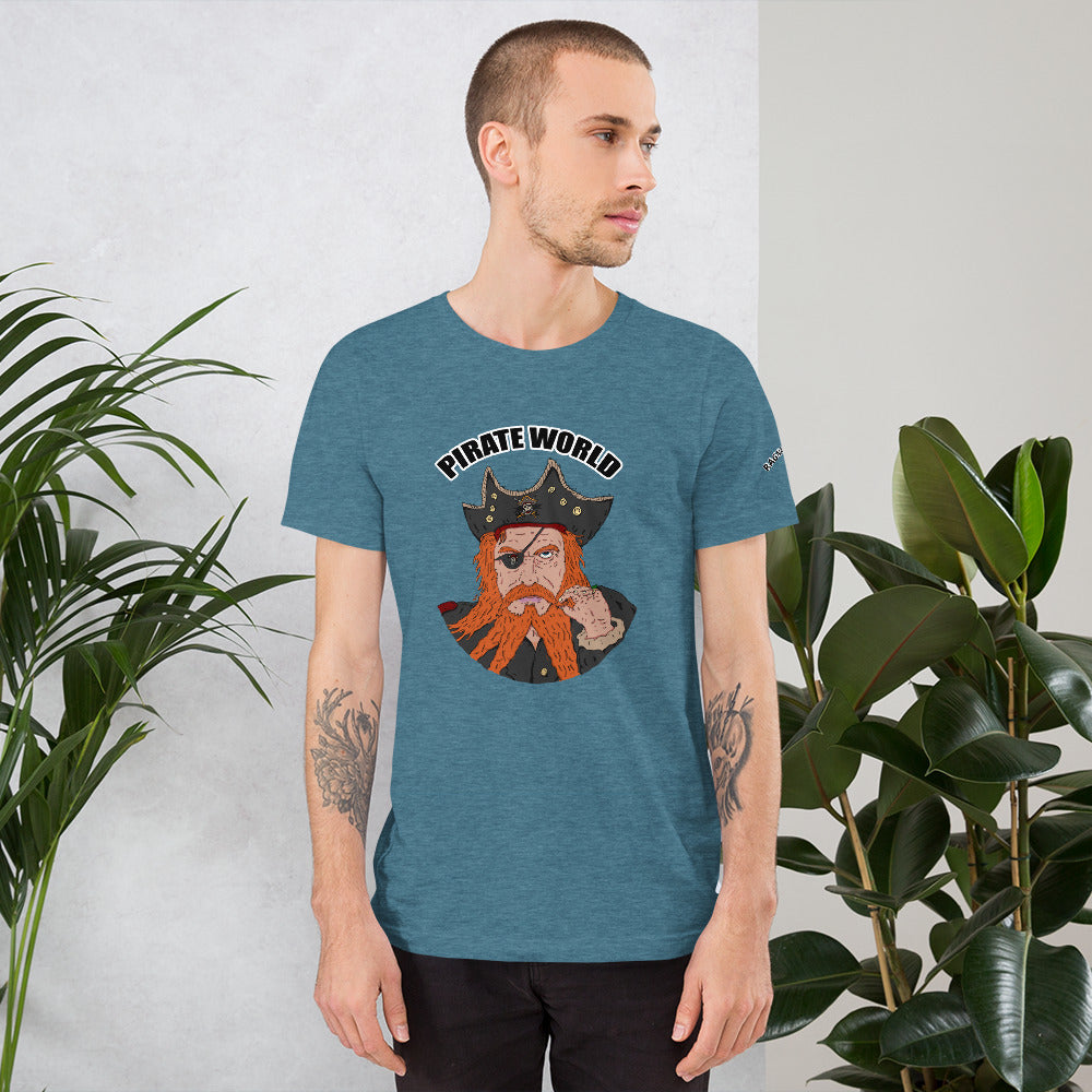 Short-Sleeve Unisex T-Shirt pirate world - ragnacold Heather Deep Teal / S