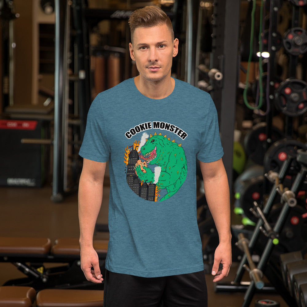 Short-Sleeve Unisex T-Shirt monster city - ragnacold Heather Deep Teal / S