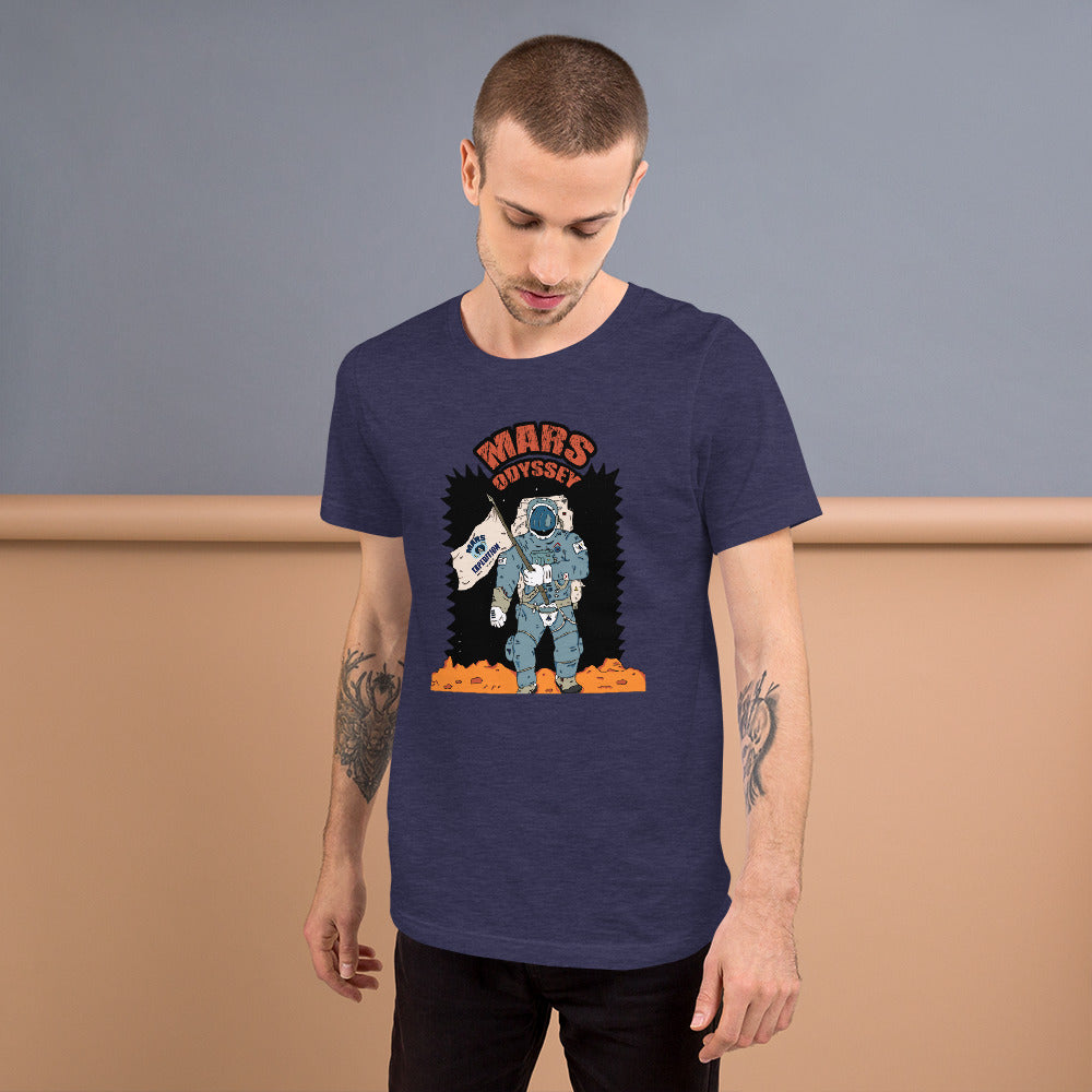 Short-Sleeve Unisex T-Shirt expedition to mars - ragnacold Heather Midnight Navy / XS