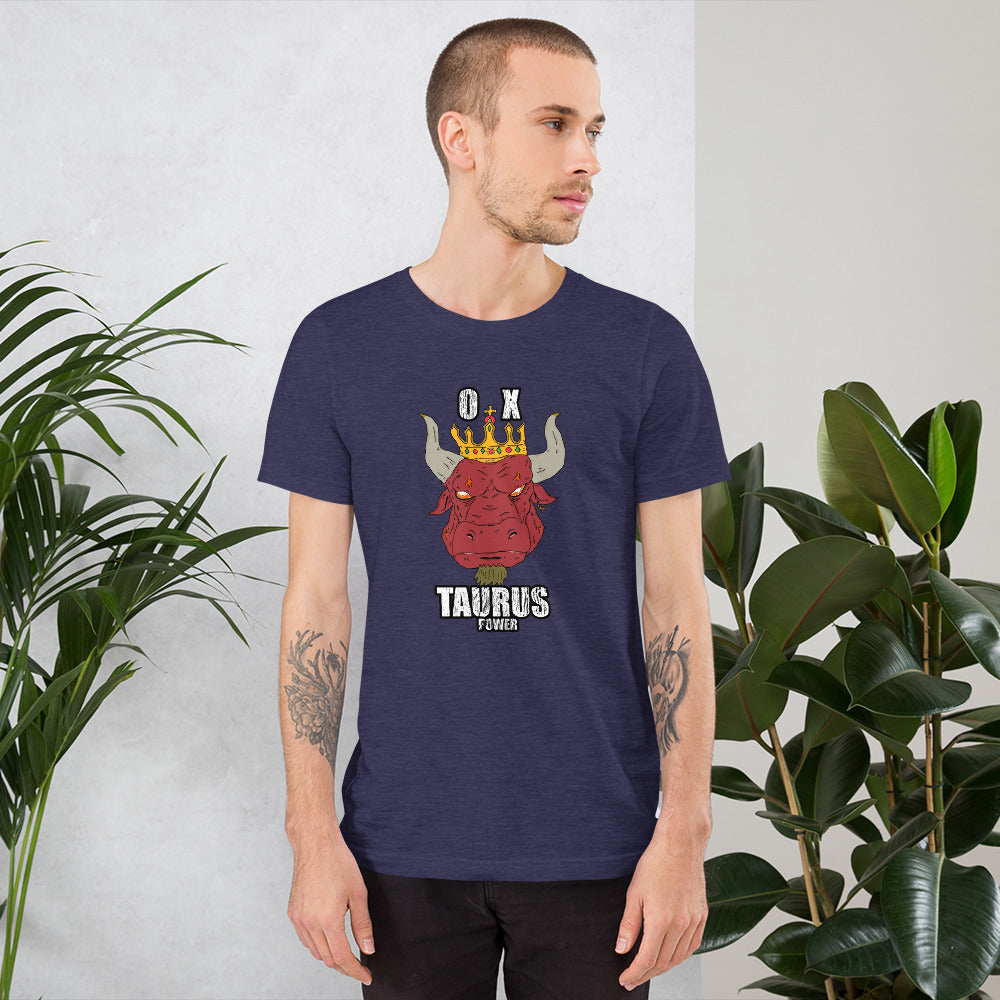 Short-Sleeve Unisex T-Shirt taurus zodiac - ragnacold Heather Midnight Navy / XS