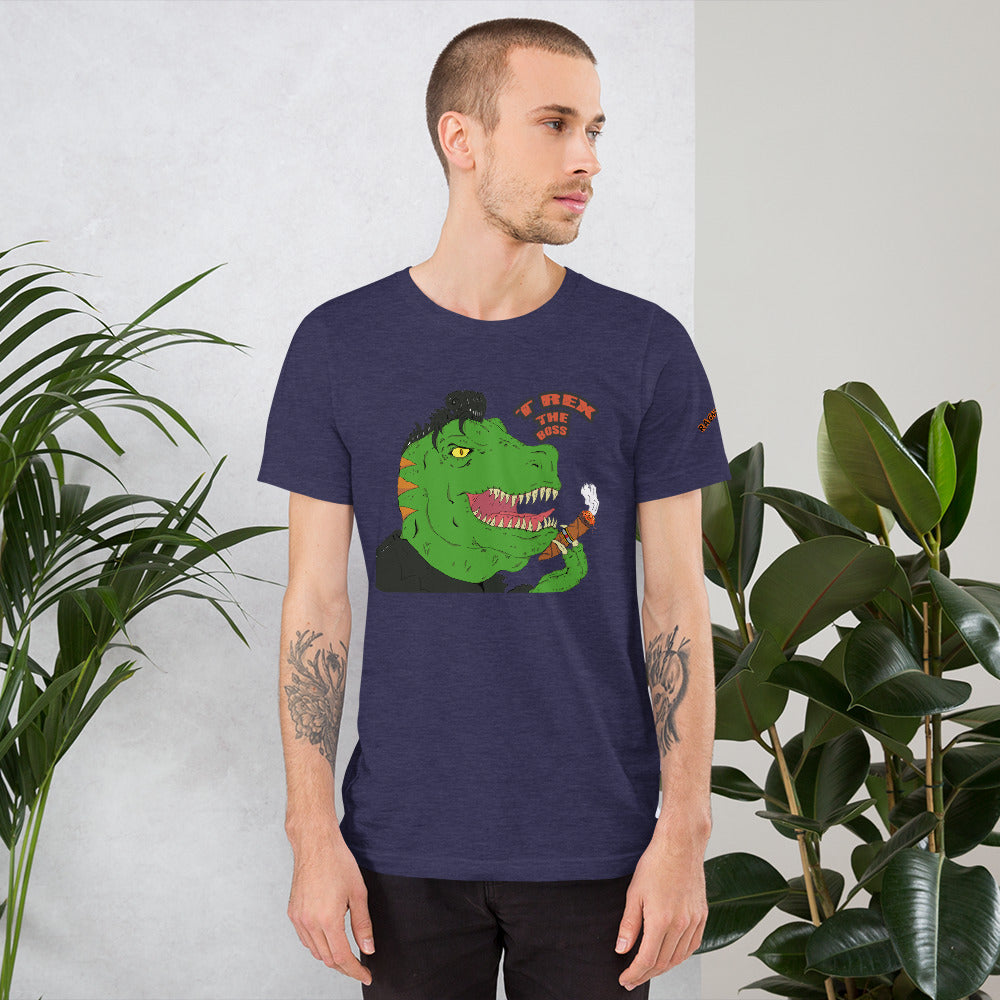 Short-Sleeve Unisex T-Shirt rex the boss rockstar - ragnacold Heather Midnight Navy / XS