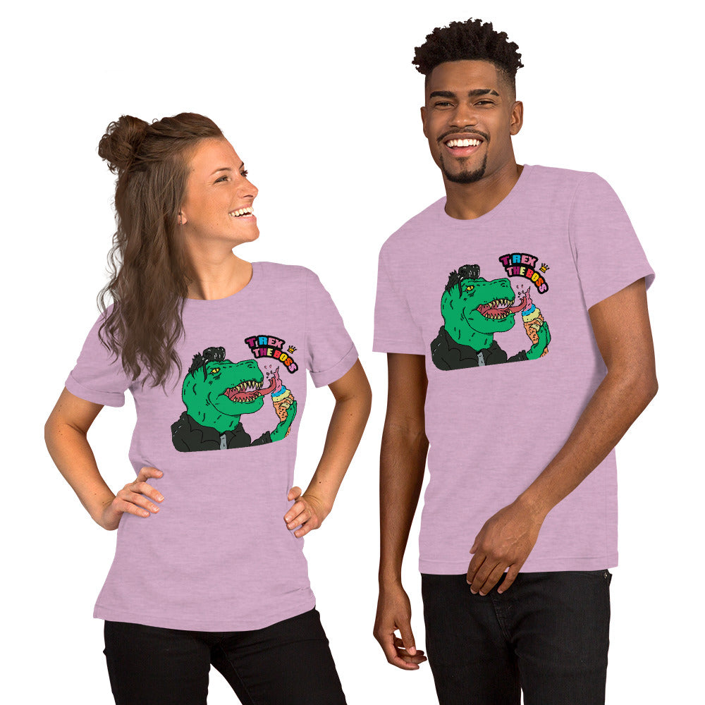 Short-Sleeve Unisex T-Shirt te rex boss - ragnacold Heather Prism Lilac / XS