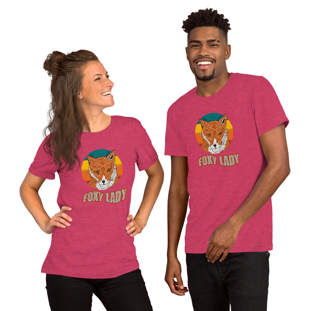 Short-Sleeve Unisex T-Shirt foxy - ragnacold Heather Raspberry / S