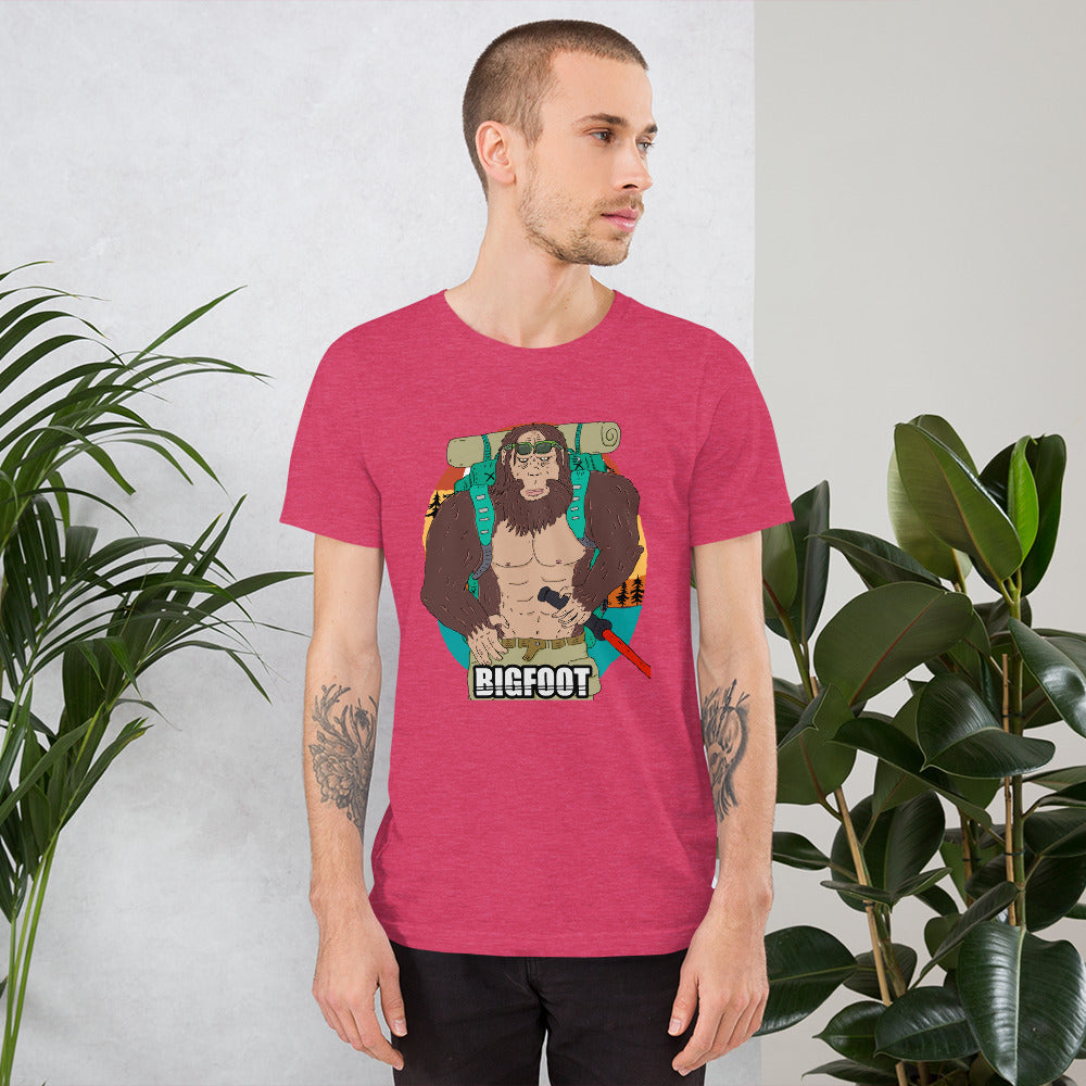 Short-Sleeve Unisex T-Shirt bigfoot Mountain climber - ragnacold Heather Raspberry / S