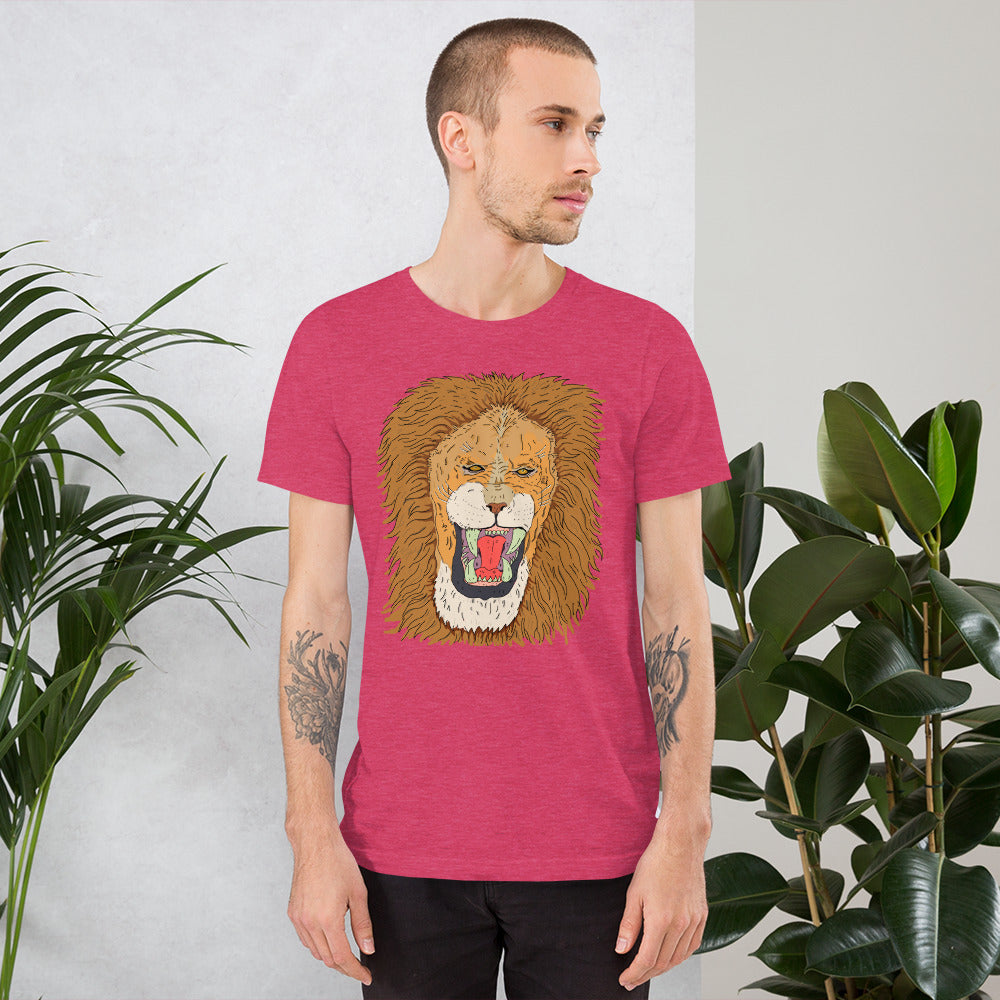 Short-Sleeve Unisex T-Shirt leon the king - ragnacold Heather Raspberry / S