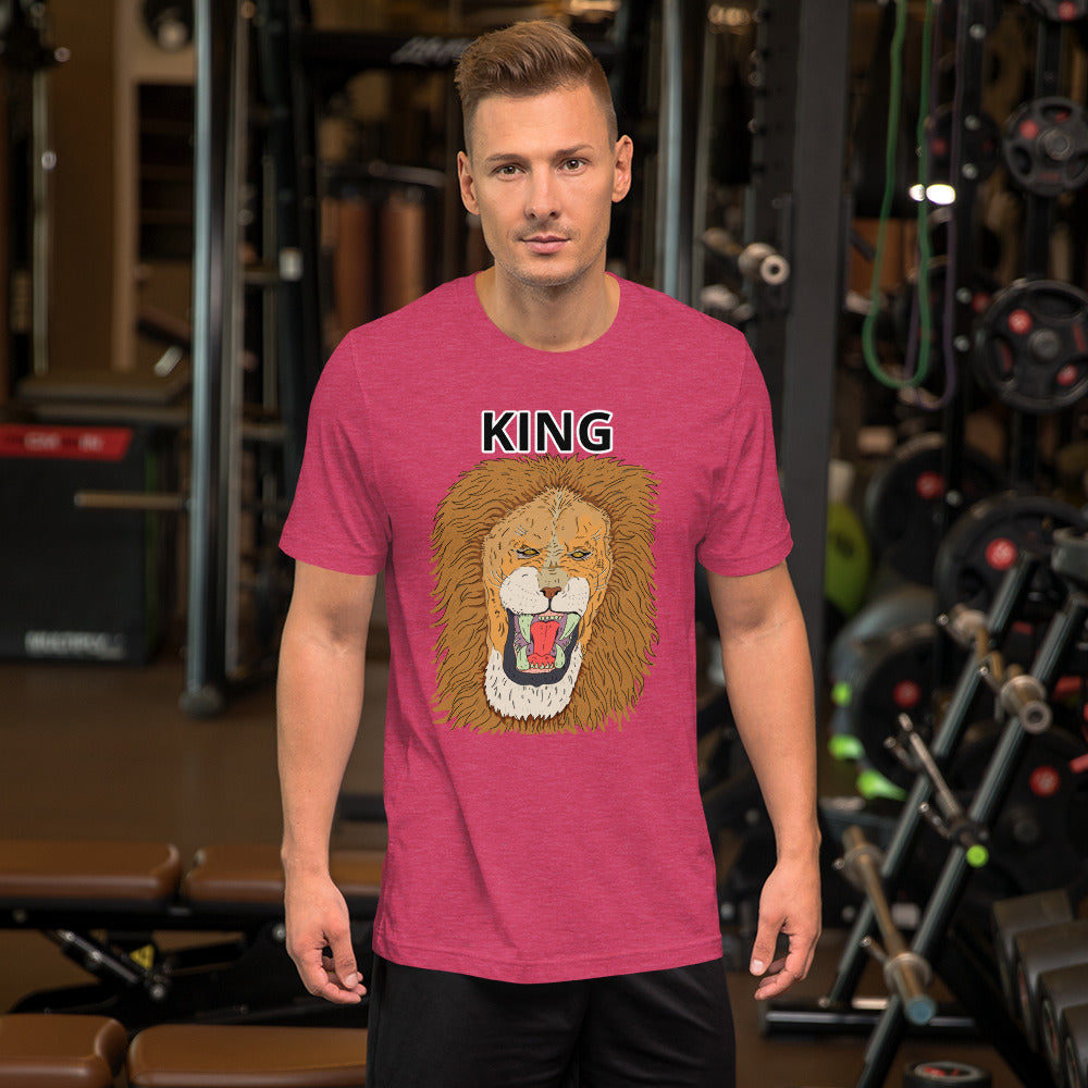 Short-Sleeve Unisex T-Shirt king leo - ragnacold Heather Raspberry / S