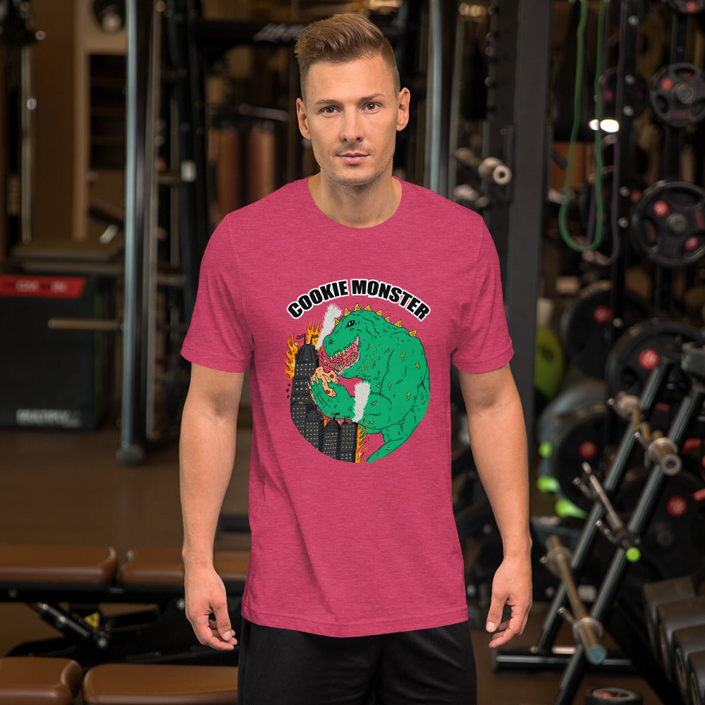 Short-Sleeve Unisex T-Shirt monster city - ragnacold Heather Raspberry / S