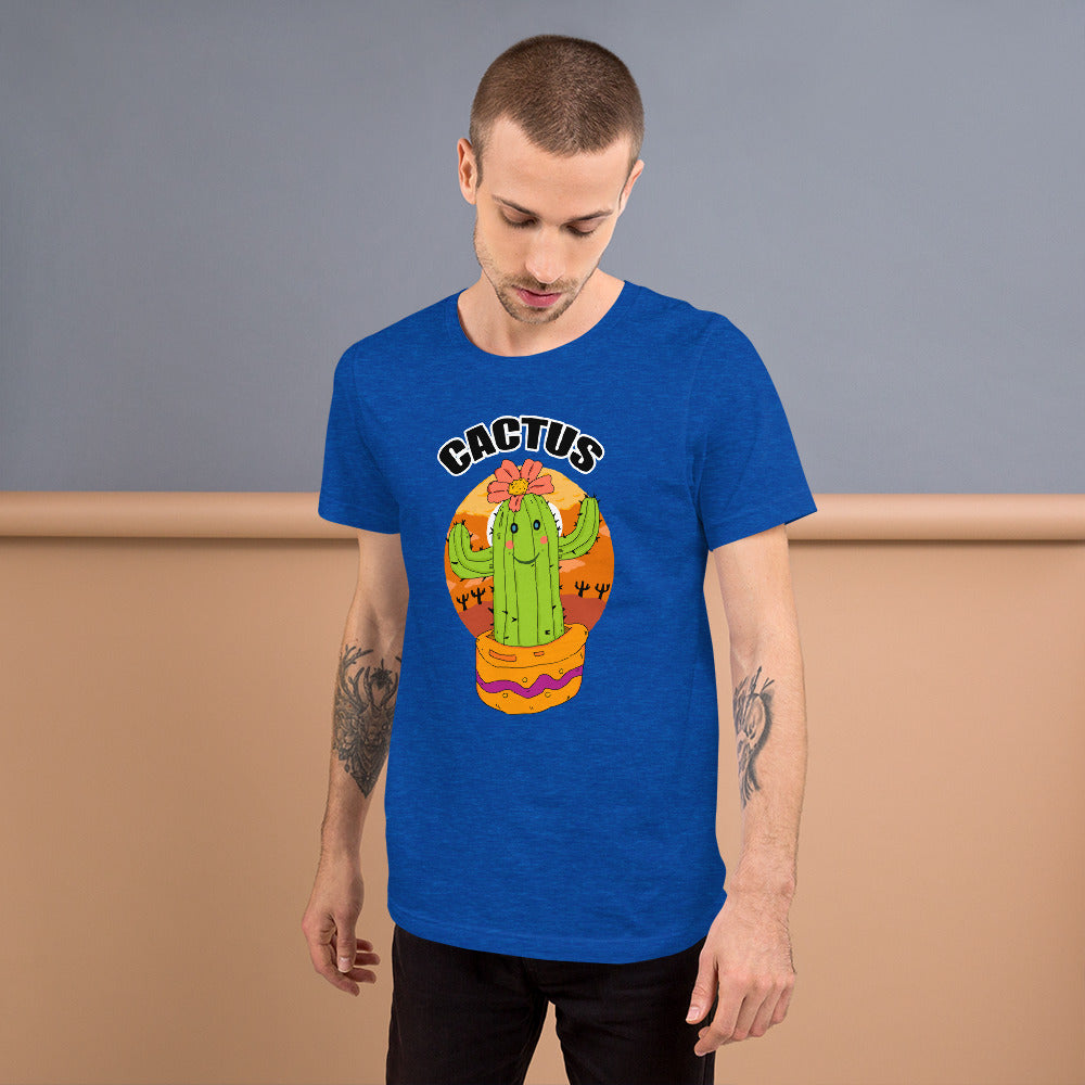 Short-Sleeve Unisex T-Shirt cactus - ragnacold Heather True Royal / S