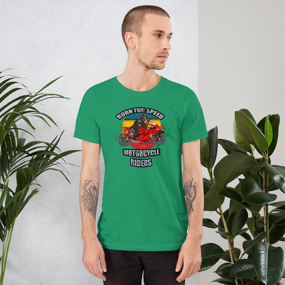 Short-Sleeve Unisex T-Shirt speed motorcycles riders - ragnacold Kelly / XS