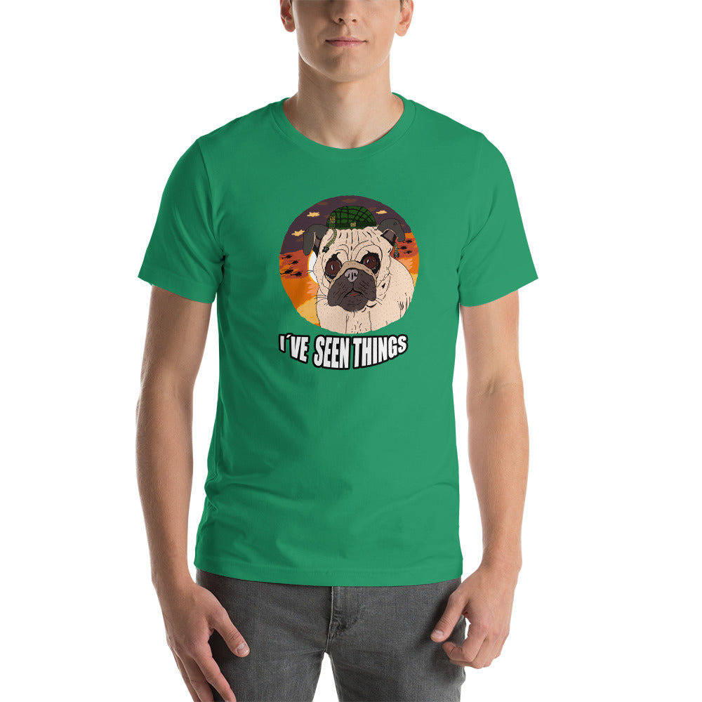 Short-Sleeve Unisex T-Shirt pug soldier - ragnacold Kelly / XS