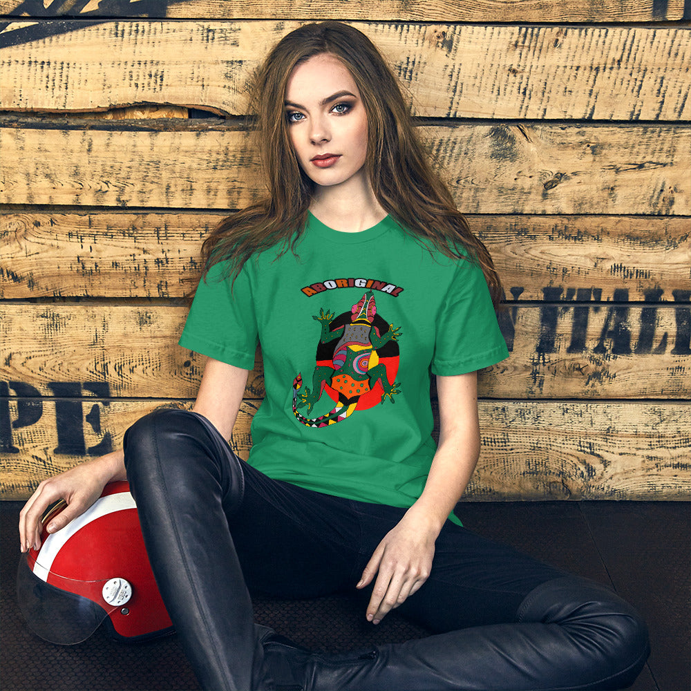 Short-Sleeve Unisex T-Shirt aboriginal lizard - ragnacold Kelly / XS