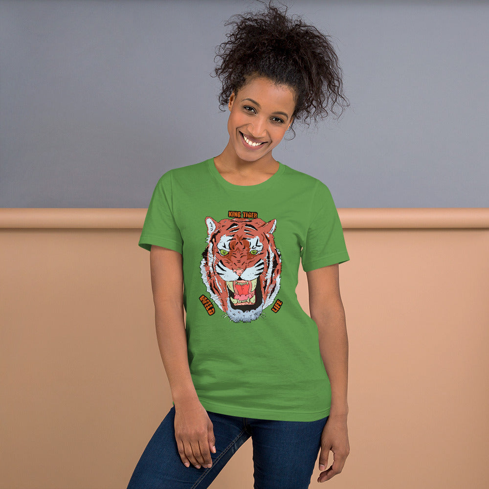 Short-Sleeve Unisex T-Shirt tiger love - ragnacold Leaf / S