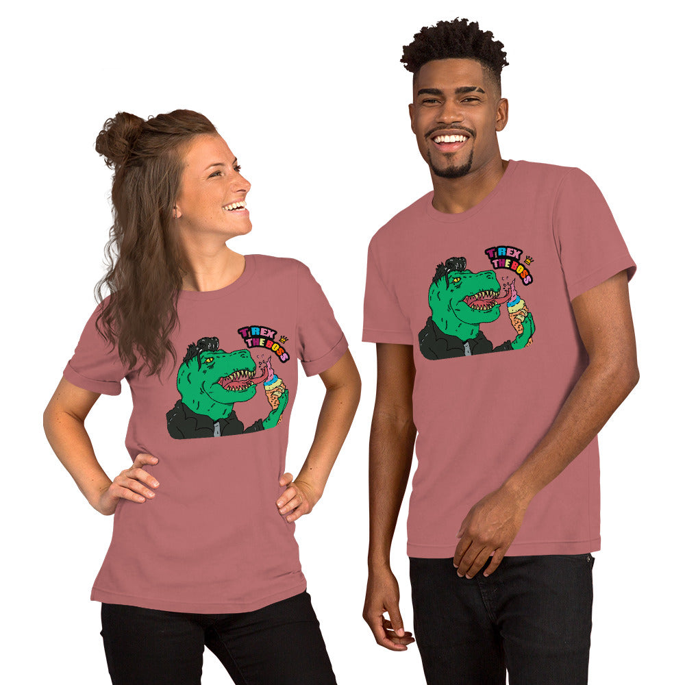 Short-Sleeve Unisex T-Shirt te rex boss - ragnacold Mauve / S