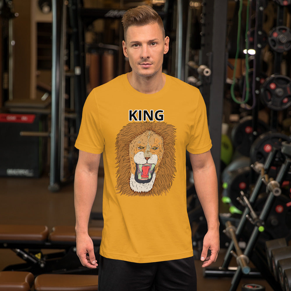 Short-Sleeve Unisex T-Shirt king leo - ragnacold Mustard / S