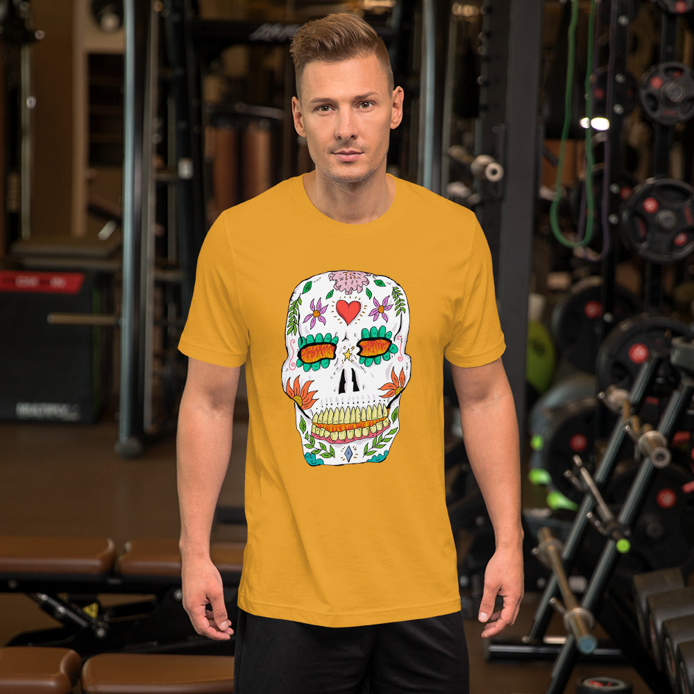 Short-Sleeve Unisex T-Shirt catrina mexico - ragnacold Mustard / S