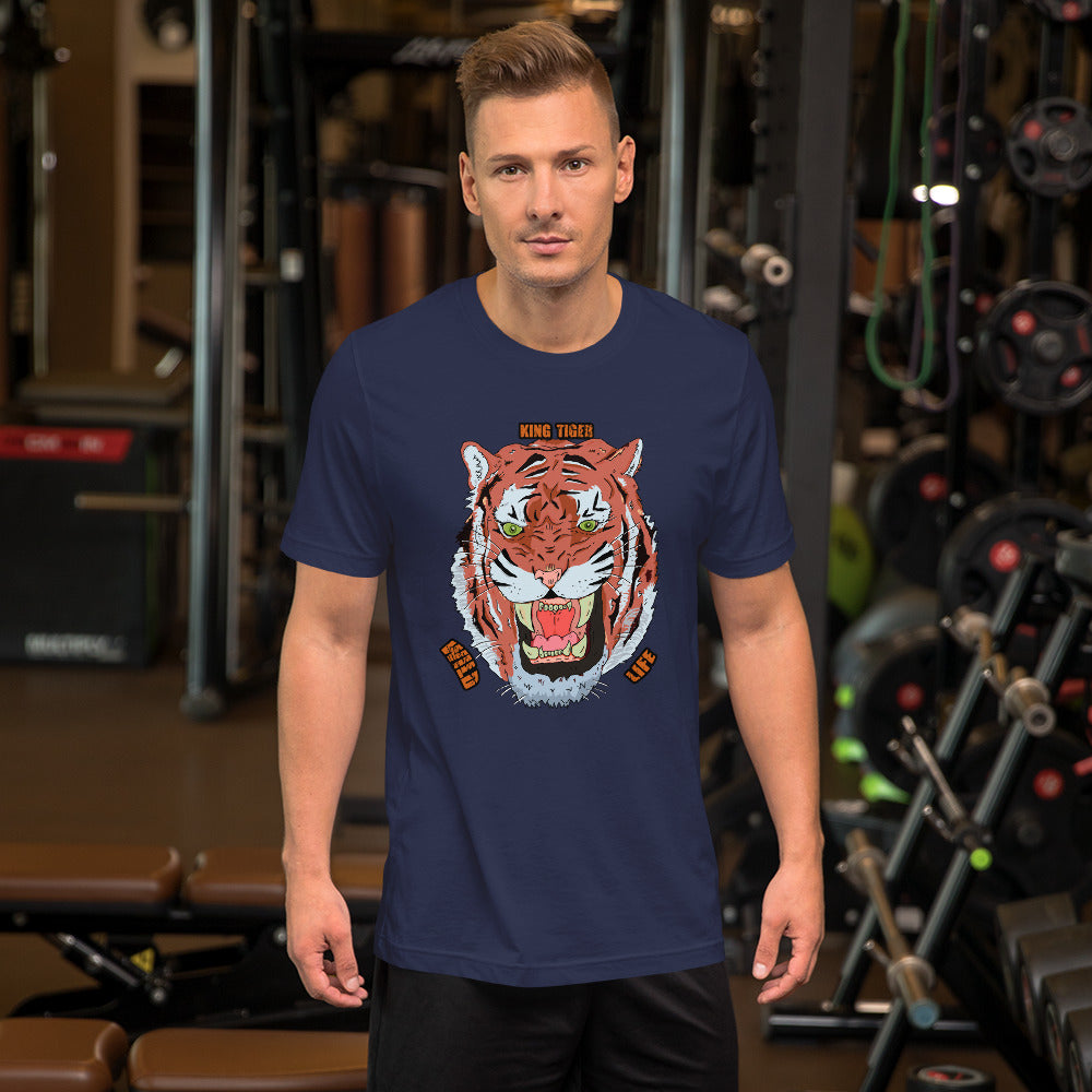 Short-Sleeve Unisex T-Shirt king tiger - ragnacold Navy / XS