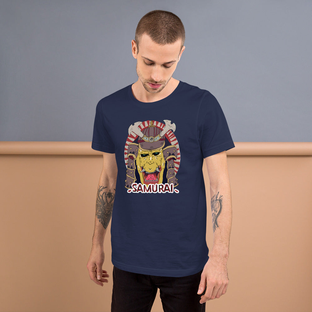 Short-Sleeve Unisex T-Shirt japan demon samurai - ragnacold Navy / XS