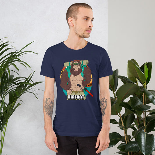 Short-Sleeve Unisex T-Shirt bigfoot Mountain climber - ragnacold Navy / XS