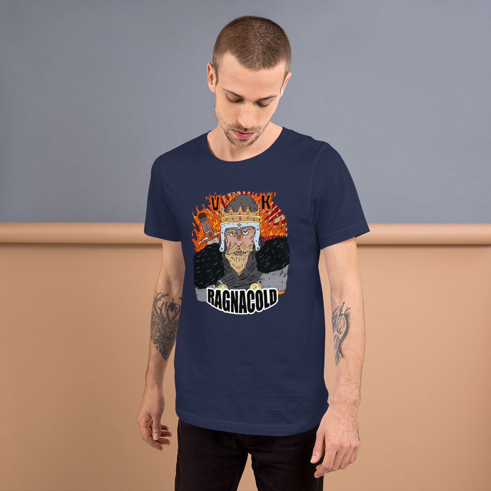 Short-Sleeve Unisex T-Shirt medieval king war - ragnacold Navy / XS