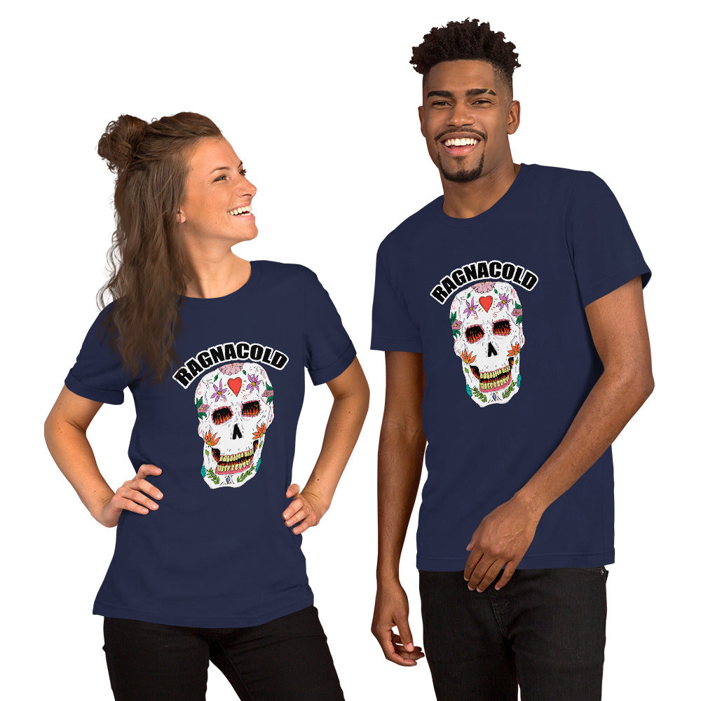 Short-Sleeve Unisex T-Shirt catrina skull - ragnacold Navy / XS