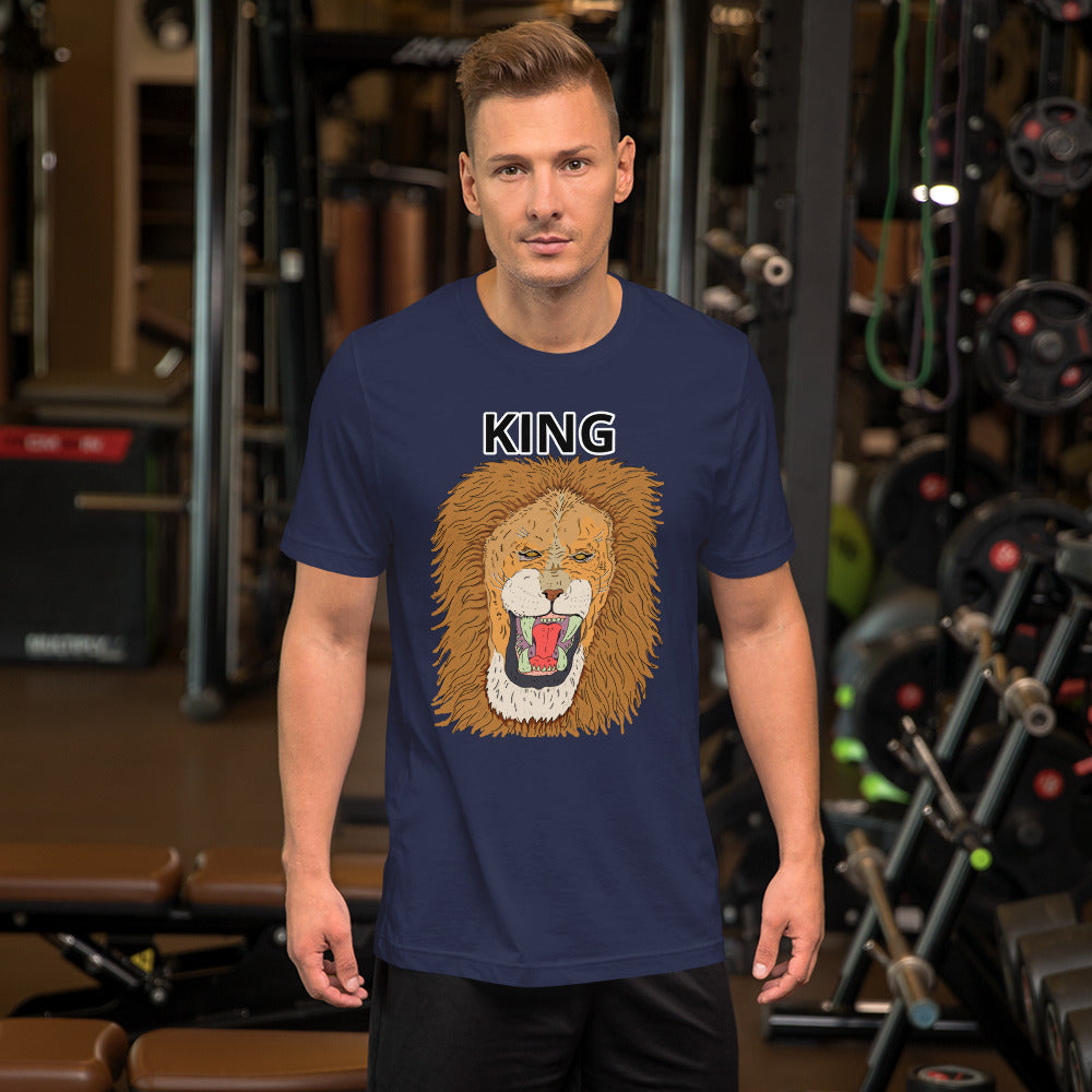 Short-Sleeve Unisex T-Shirt king leo - ragnacold Navy / XS