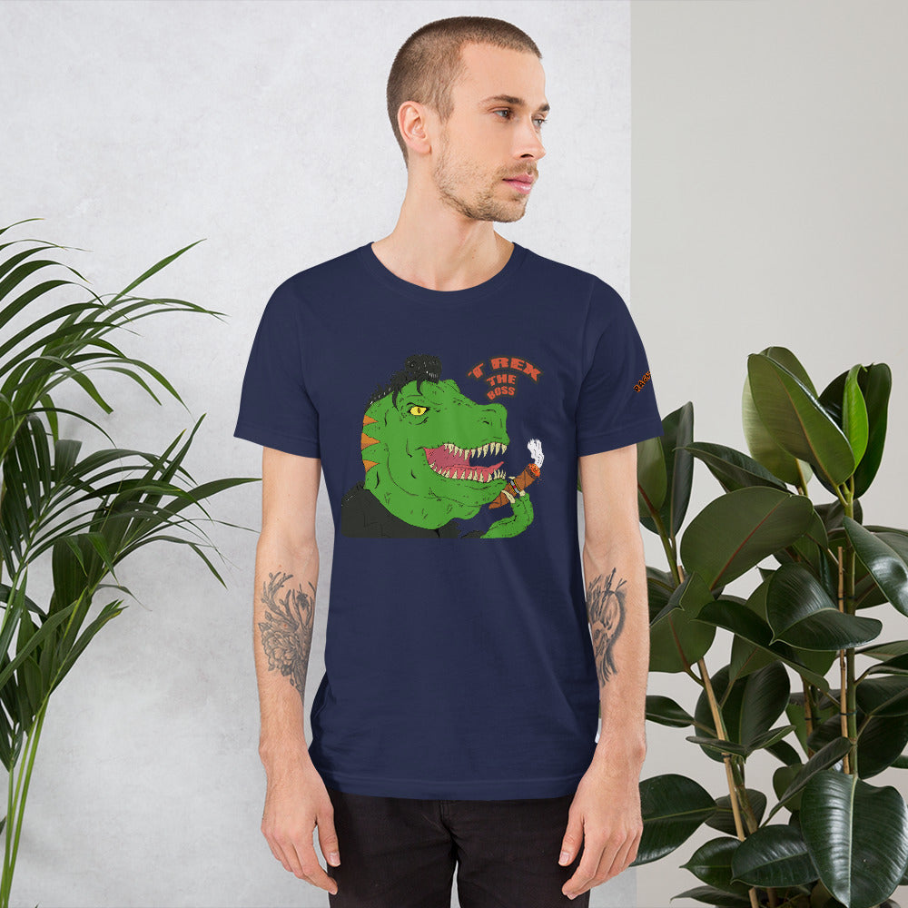 Short-Sleeve Unisex T-Shirt rex the boss rockstar - ragnacold Navy / XS