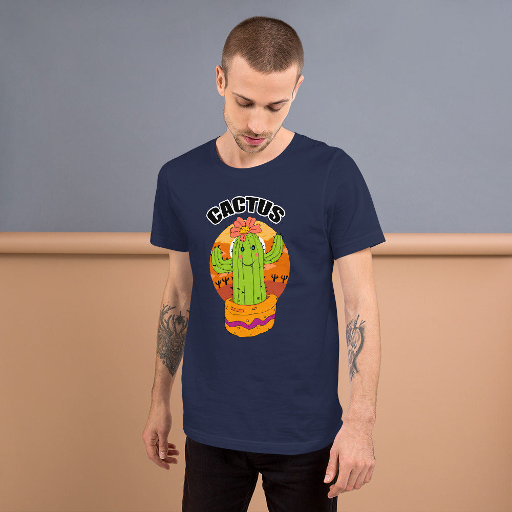 Short-Sleeve Unisex T-Shirt cactus - ragnacold Navy / XS