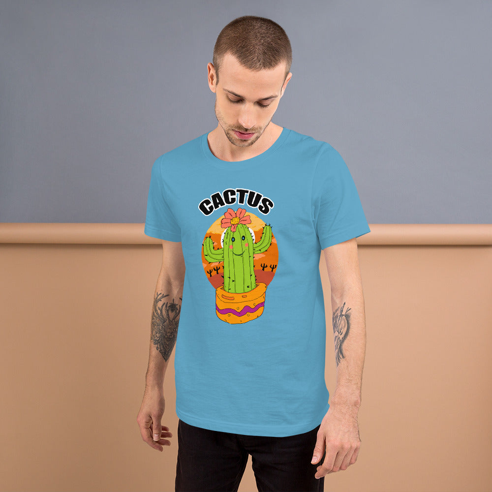 Short-Sleeve Unisex T-Shirt cactus - ragnacold Ocean Blue / S