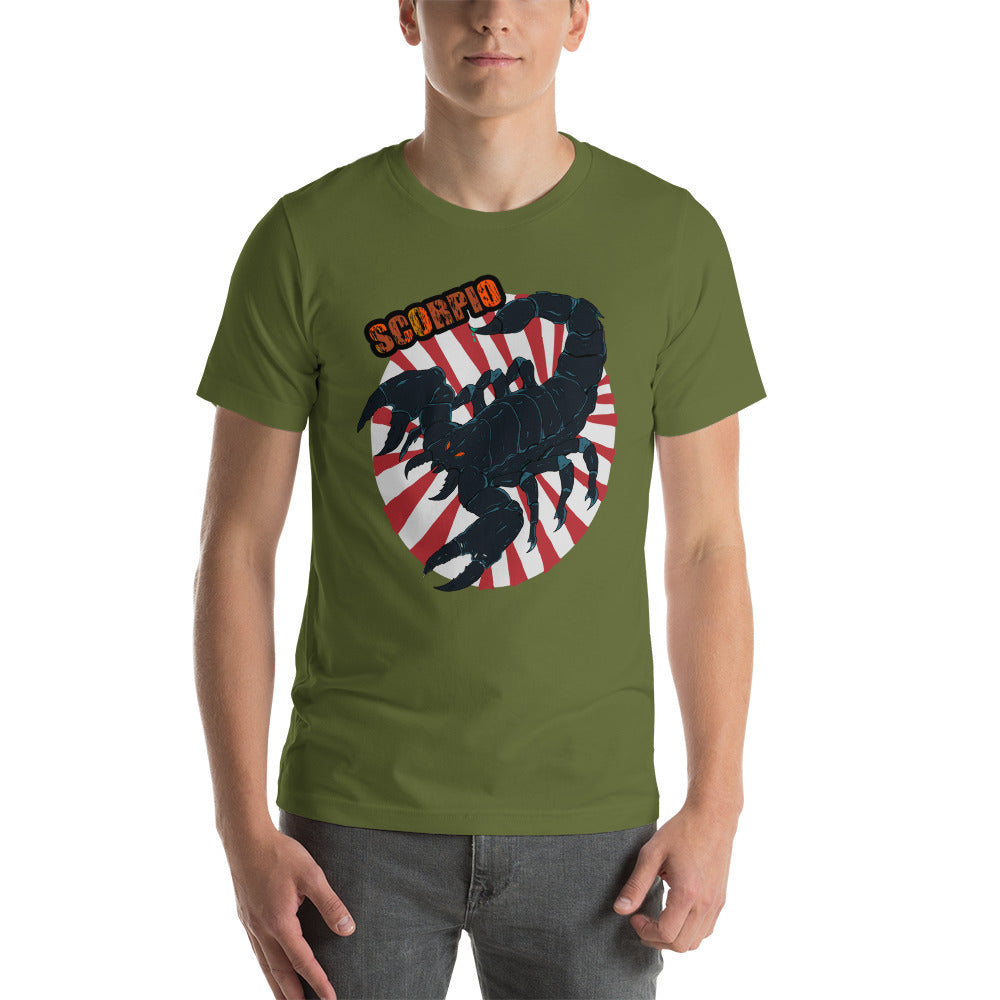 Short-Sleeve Unisex T-Shirt scorpion power - ragnacold Olive / S