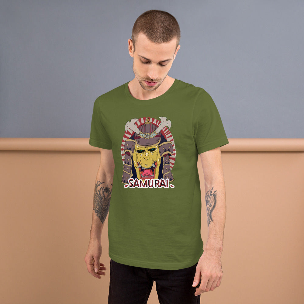 Short-Sleeve Unisex T-Shirt japan demon samurai - ragnacold Olive / S