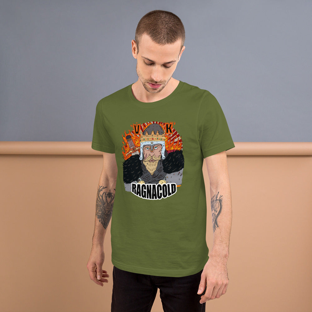 Short-Sleeve Unisex T-Shirt medieval king war - ragnacold Olive / S