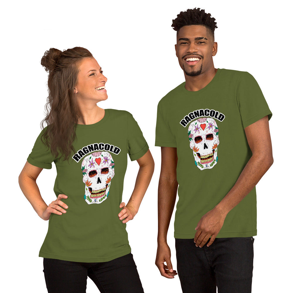 Short-Sleeve Unisex T-Shirt catrina skull - ragnacold Olive / S