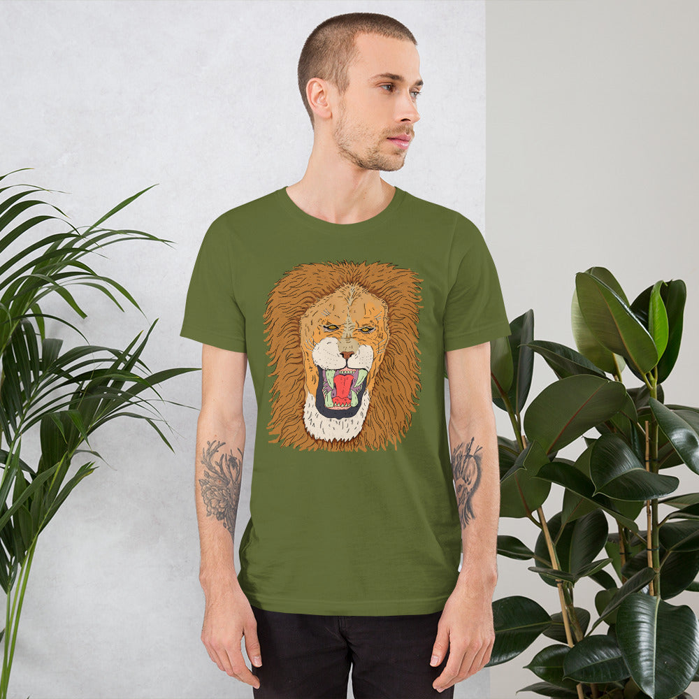 Short-Sleeve Unisex T-Shirt leon the king - ragnacold Olive / S