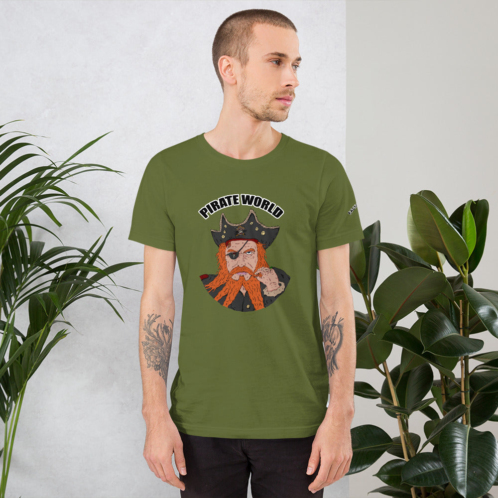 Short-Sleeve Unisex T-Shirt pirate world - ragnacold Olive / S