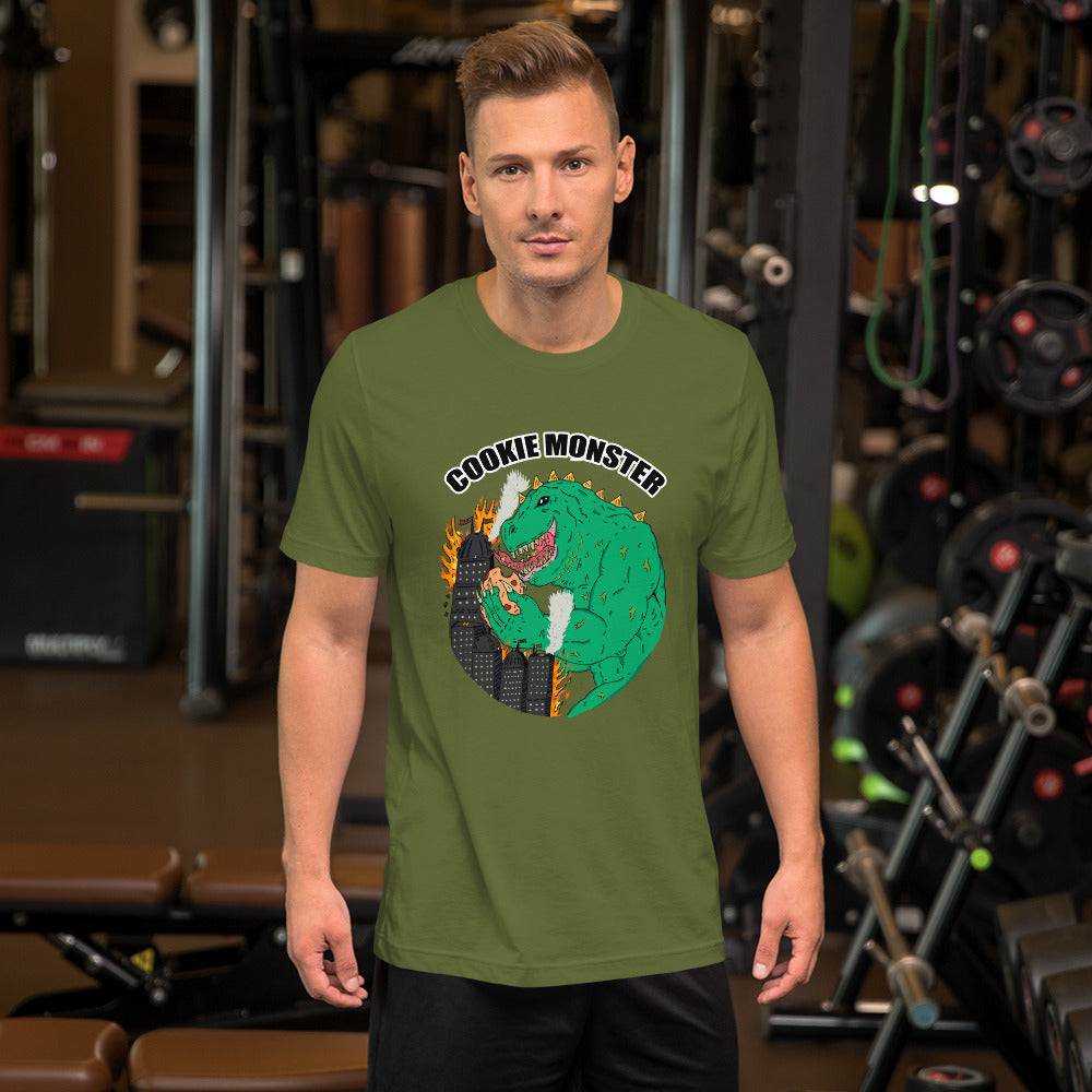 Short-Sleeve Unisex T-Shirt monster city - ragnacold Olive / S