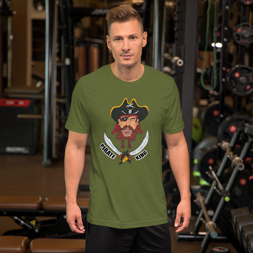 Short-Sleeve Unisex T-Shirt king pirate - ragnacold Olive / S