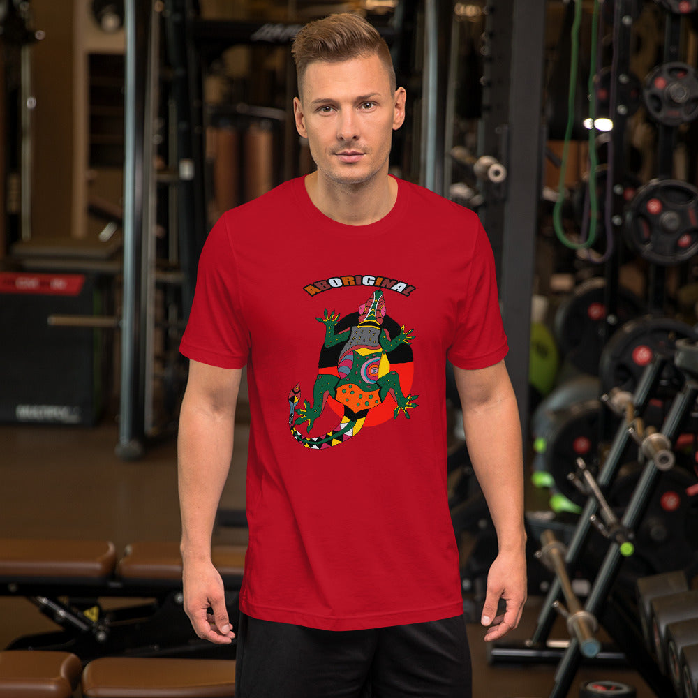 Short-Sleeve Unisex T-Shirt aboriginal lizard - ragnacold Red / S