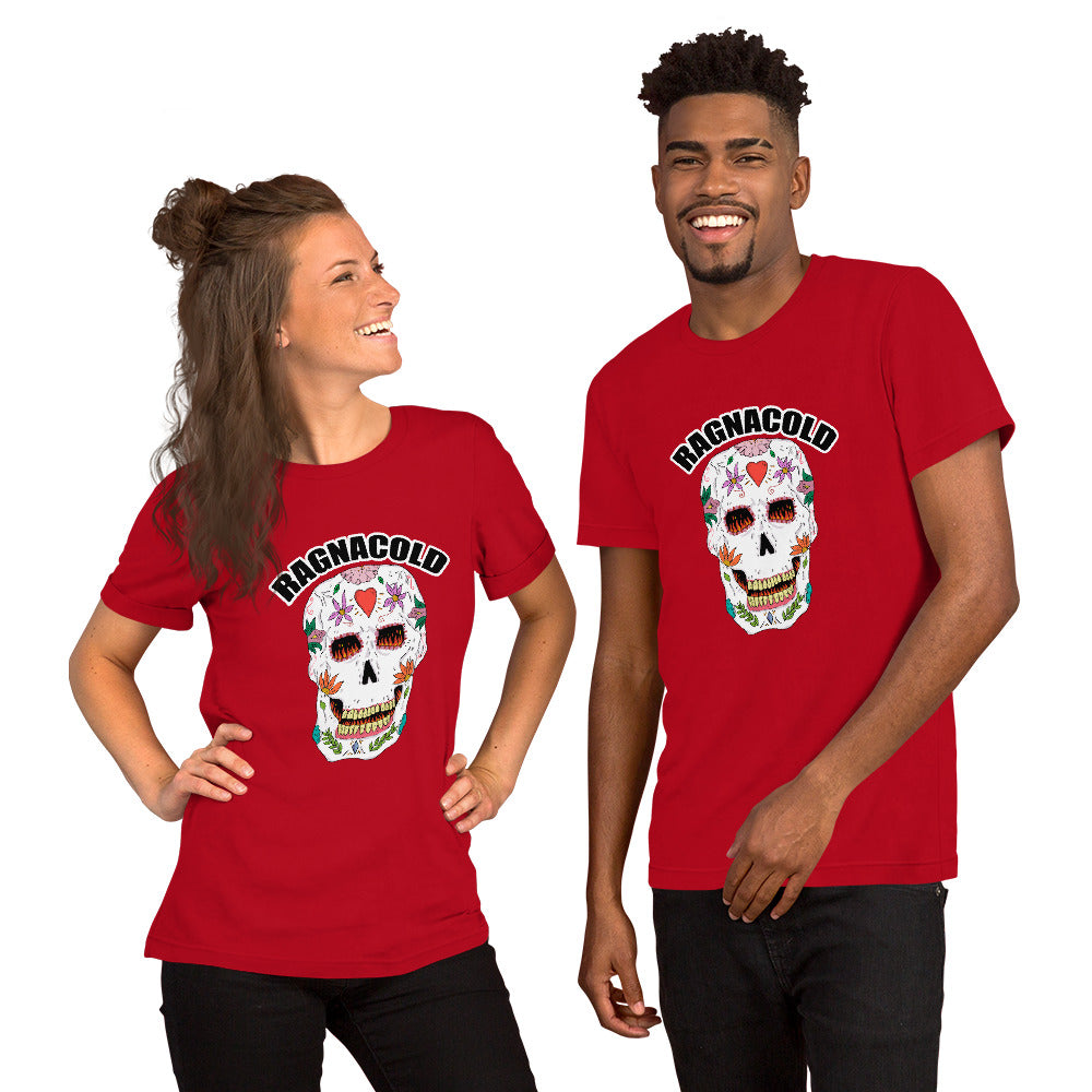 Short-Sleeve Unisex T-Shirt catrina skull - ragnacold Red / S