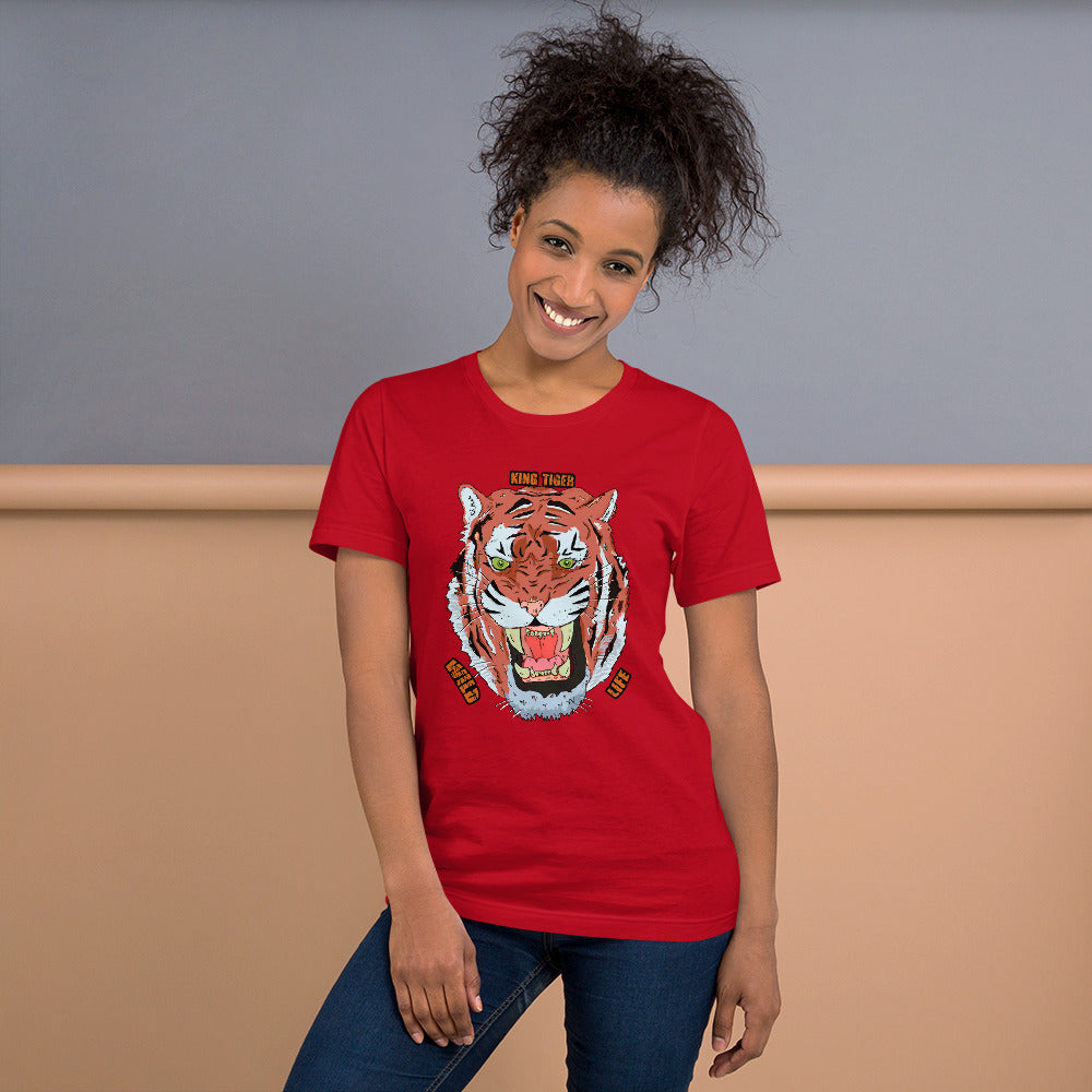 Short-Sleeve Unisex T-Shirt tiger love - ragnacold Red / S