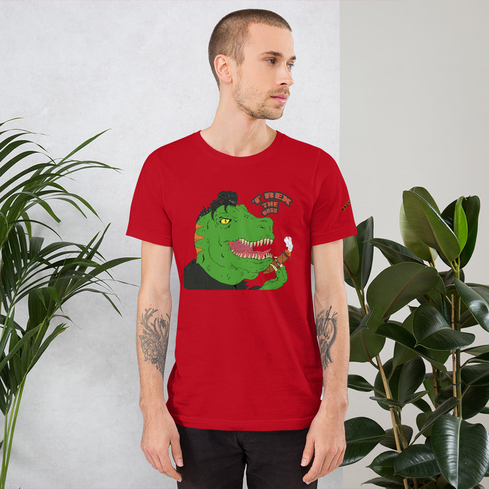 Short-Sleeve Unisex T-Shirt rex the boss rockstar - ragnacold Red / S