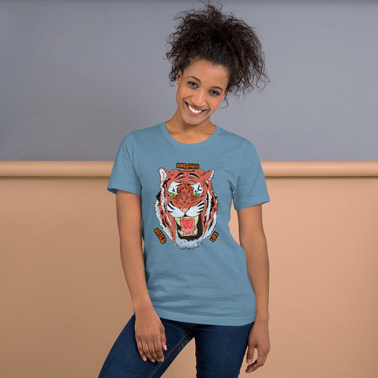 Short-Sleeve Unisex T-Shirt tiger love - ragnacold Steel Blue / S