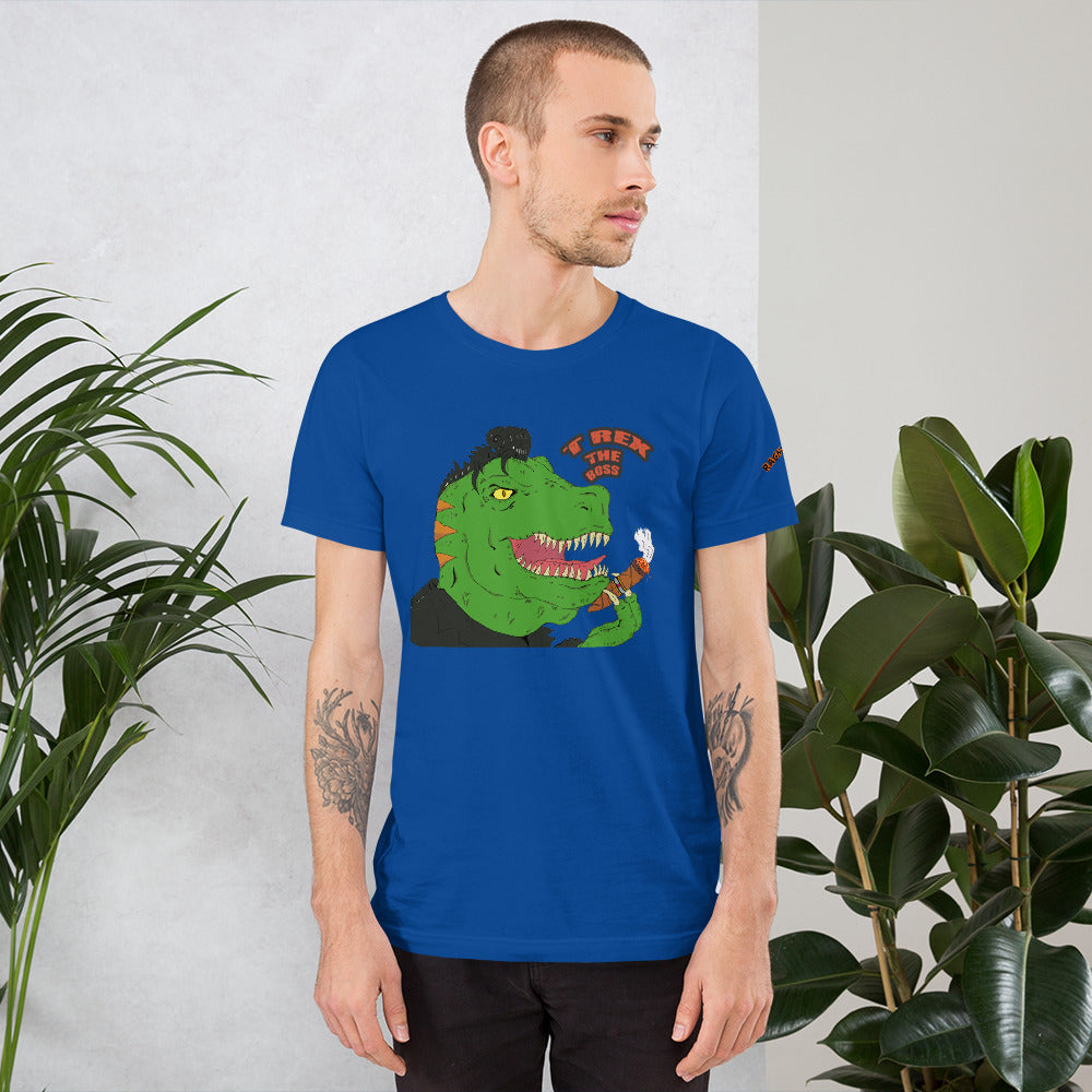 Short-Sleeve Unisex T-Shirt rex the boss rockstar - ragnacold True Royal / S