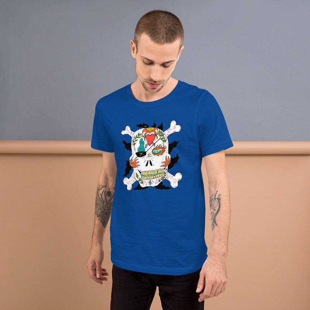 Short-Sleeve Unisex T-Shirt pirate skull - ragnacold True Royal / S