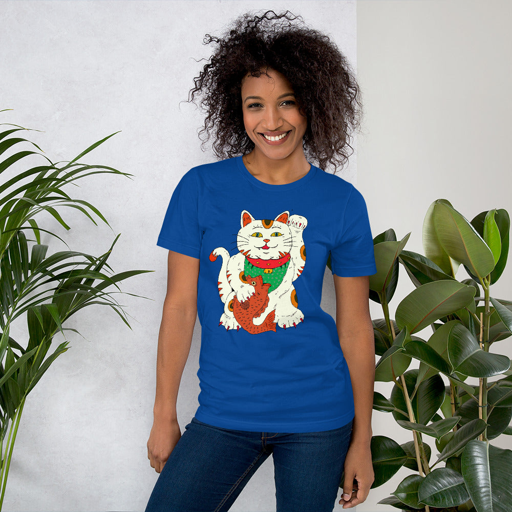 Short-Sleeve Unisex T-Shirt neko money cat - ragnacold True Royal / S