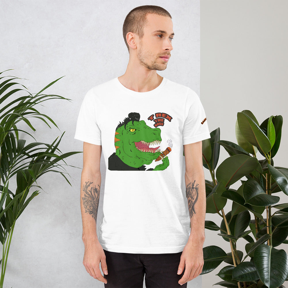 Short-Sleeve Unisex T-Shirt rex the boss rockstar - ragnacold White / XS