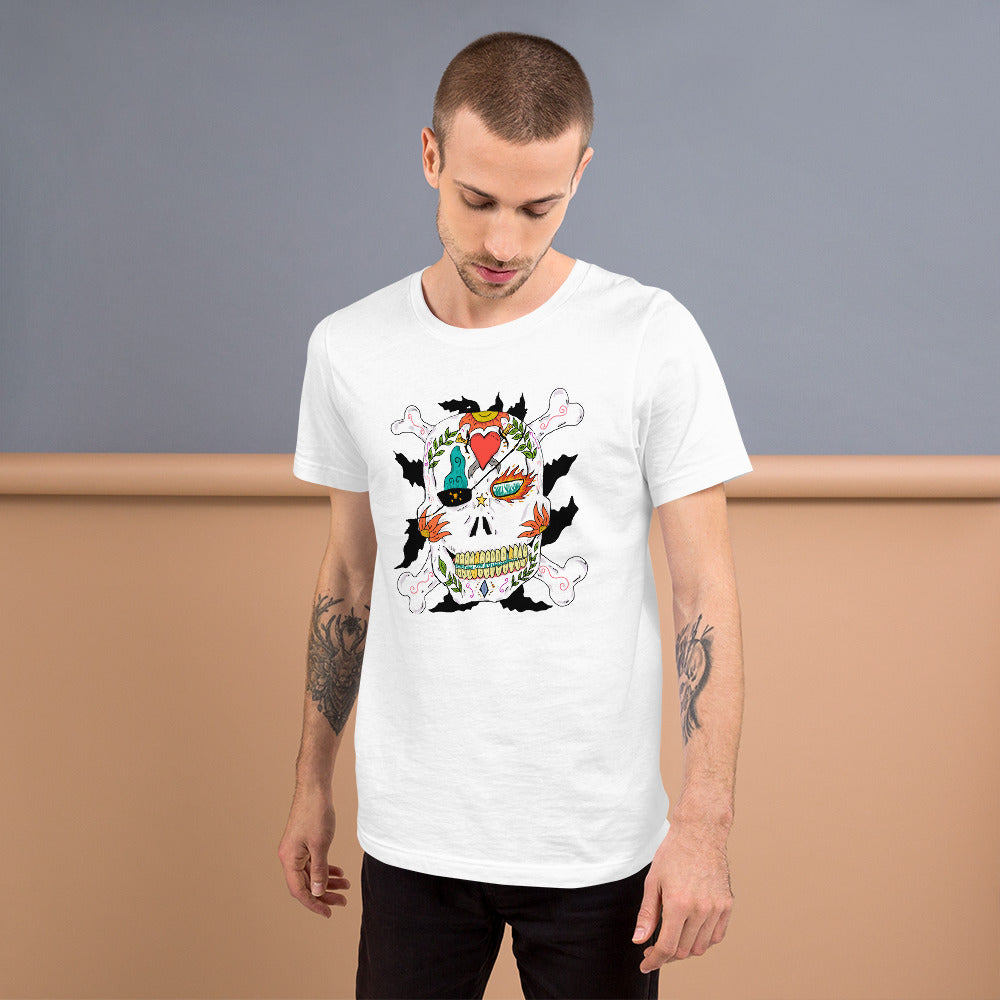 Short-Sleeve Unisex T-Shirt pirate skull - ragnacold White / XS