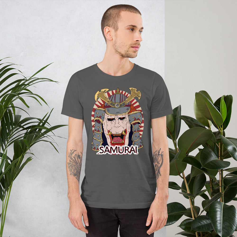 Short-Sleeve Unisex T-Shirt zombie samurai - ragnacold Asphalt / S