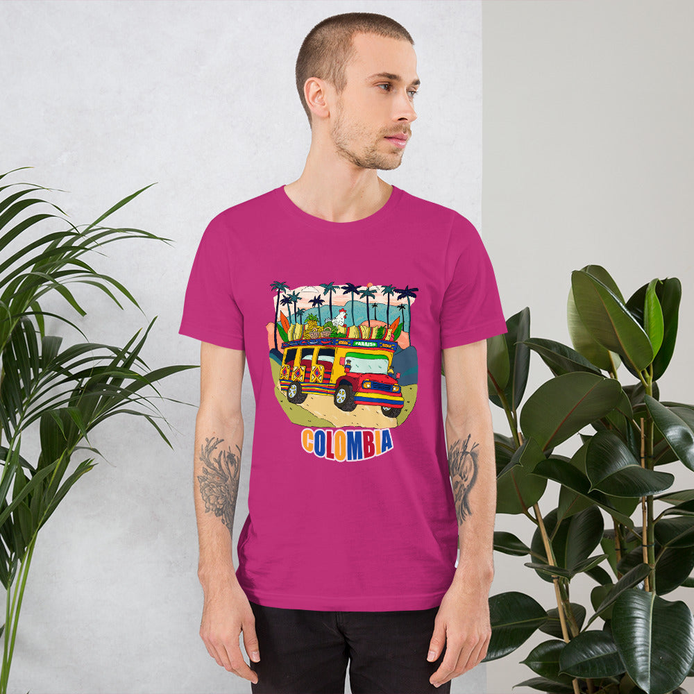 ragnacold Short-sleeve unisex t-shirt chiva colombia - ragnacold Berry / S