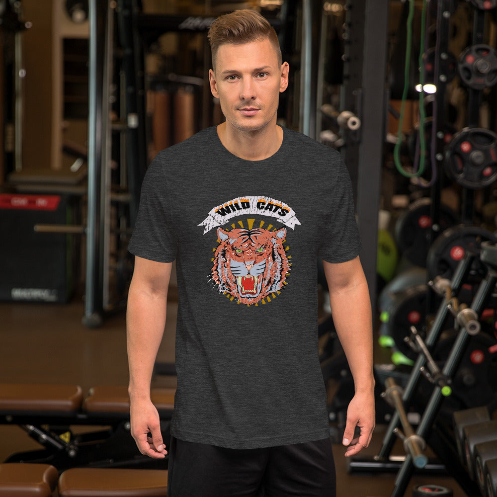 Short-Sleeve Unisex T-Shirt wild cats - ragnacold Dark Grey Heather / XS